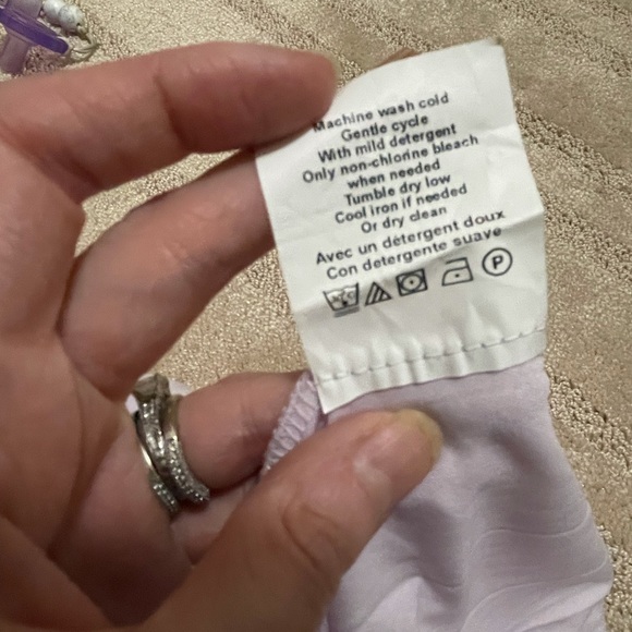 Handkerchief maternity dress in purple paisley size small - Picture 6 of 7